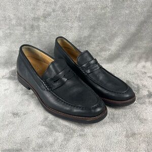 Sperry Gold Cup Penny Loafer Shoes Men’s Size 7.5 Black Leather Shoes STS18375